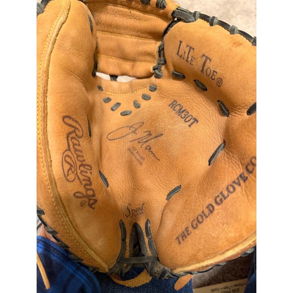 Rawlings‎ RCM30T Lite Toe Baseball Catcher Mitt Gold Glove Autographed Joe Mauer - Picture 4 of 9